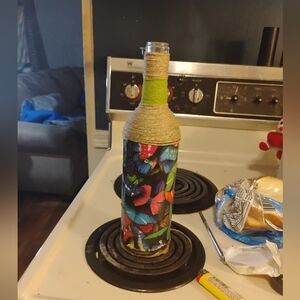 Colorful Butterfly Decorated Bottle
